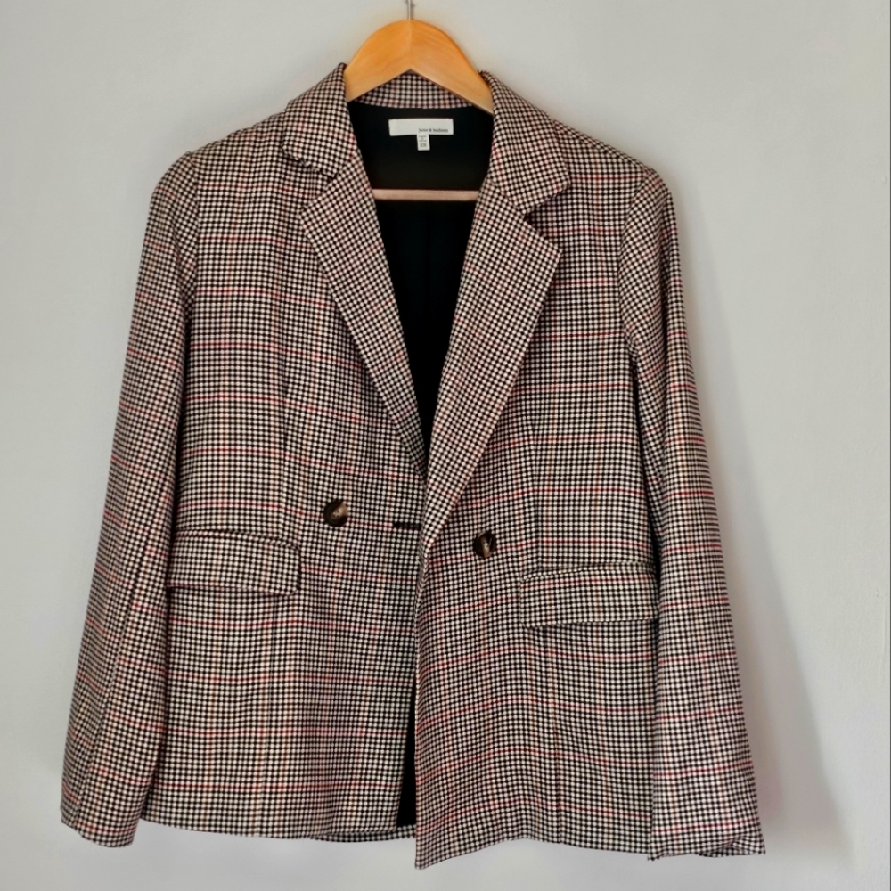 Red & black Plaid Blazer (XS/S)